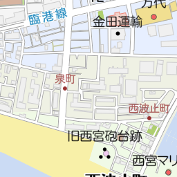 兵庫県西宮市大浜町2の地図(34.72555807953426