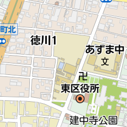 名古屋市東区役所(名古屋市東区/市役所・区役所・役場)の地図 名古屋市東区役所(名古屋市東区/市役所・区役所・役場)の地図